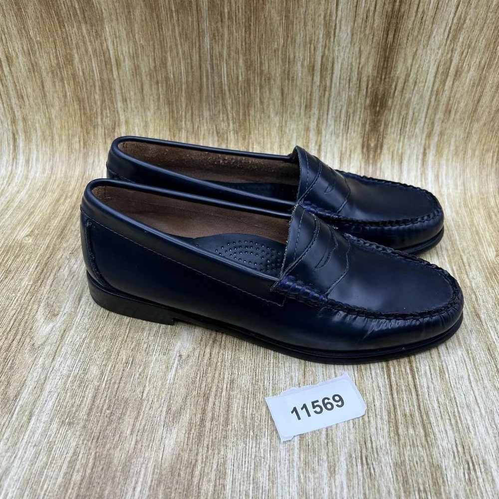 G.H. Bass Weejuns Whitney Loafers Women's Size 6.5 Navy Blue Penny Slip On